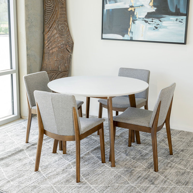 Ensemble repas pour 4 personnes Ailston, Gris clair