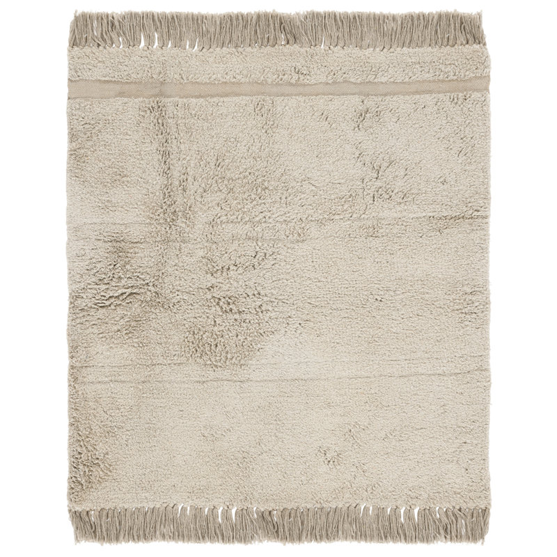 Kyauna Hand Woven Recyclyed Cotton Pile Machine Washable Solid Color Rug, Rectangle 4' x 6'