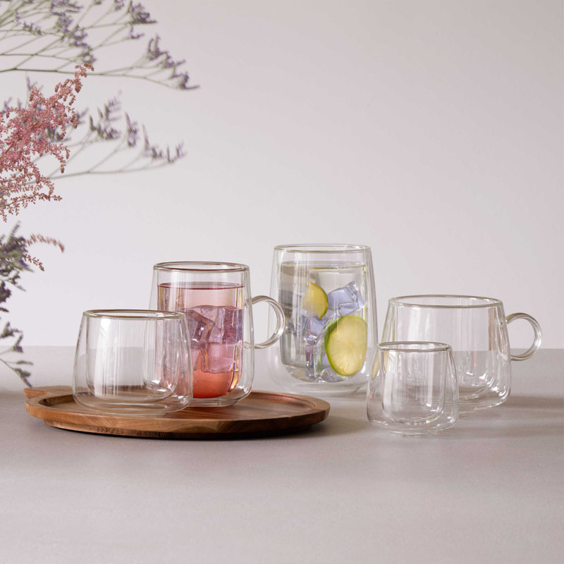 Villeroy & Boch – Artesano Hot & Cold Beverages Coffee Mug, Set of 2 Glasses, Double-Walled Glasses for Hot and Cold Beverages, 9 oz, Borosilicate Glass, Dishwasher-Safe, Microwave-Safe