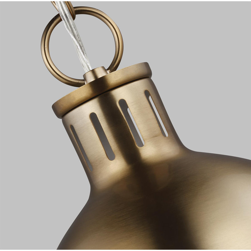 1 - Light Single Globe Pendant, No , Satin Bronze, 11.63" H x 8.13" W x 8.13" D