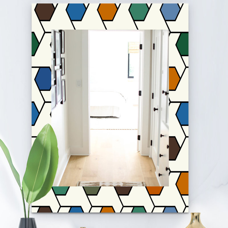 Miroir mural Honeycomb 7, H 24 po x l 32 po