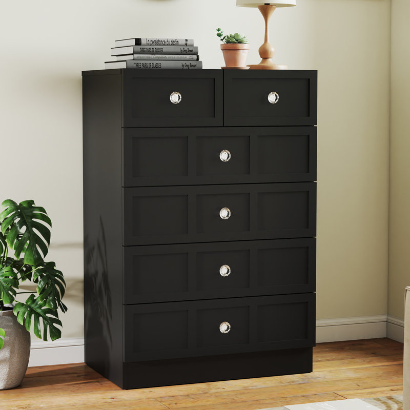 23'' W 6 - Drawer Dresser, Black
