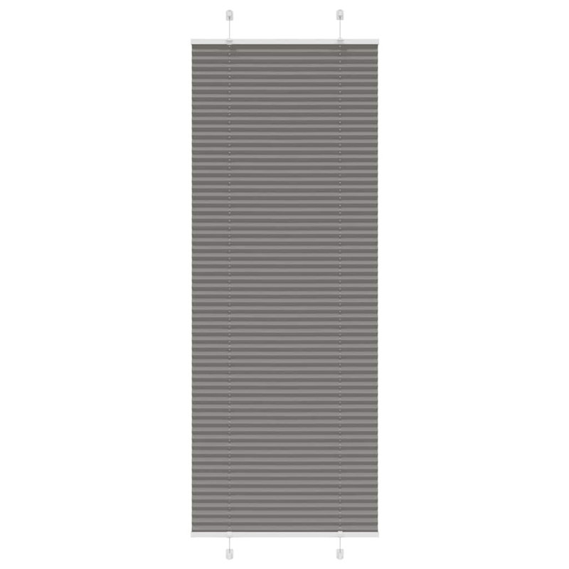 Room Darkening Pleated Blind, 80cmW x 200cmL, Anthracite