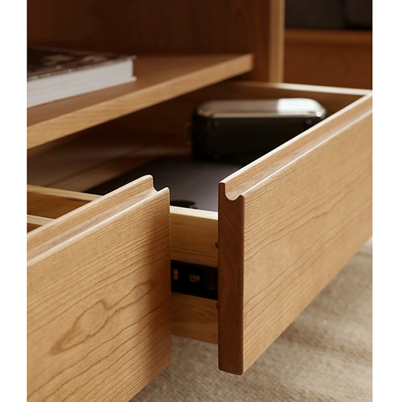 Simple Multifunctional Cherry Wood Coffee Table
