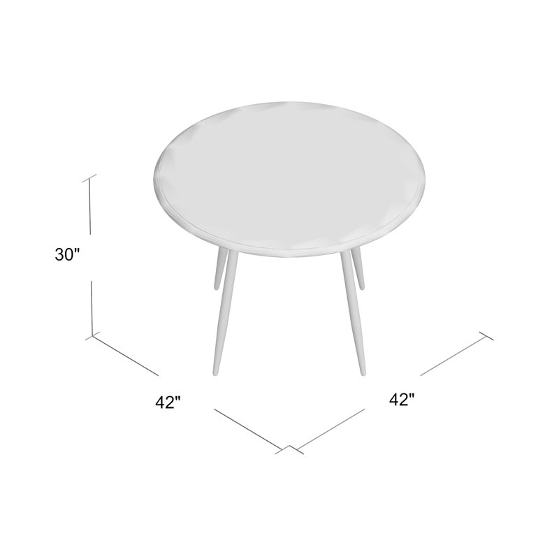 Savannah Ash Round Metal Base Dining Table