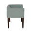 Banc d'appoint capitonné bleu sarcelle avec accoudoirs évasés, passepoil et siège en mousse haute densité offrant un soutien dorsal optimal. Tissu, idéal pour décorer un couloir. Construction robuste des accoudoirs. Un indispensable pour la chambre.