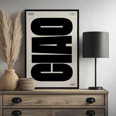Ciao Poster Black By Tiger Spirit Art Print