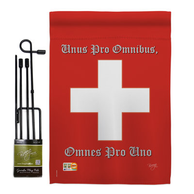 Double Sided 18.5'' H x 13'' W Polyester Flag Set