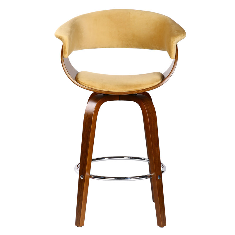 Tabouret de bar pivotant Brindley, Moka, Tabouret de comptoir (assise de 26 po de hauteur)