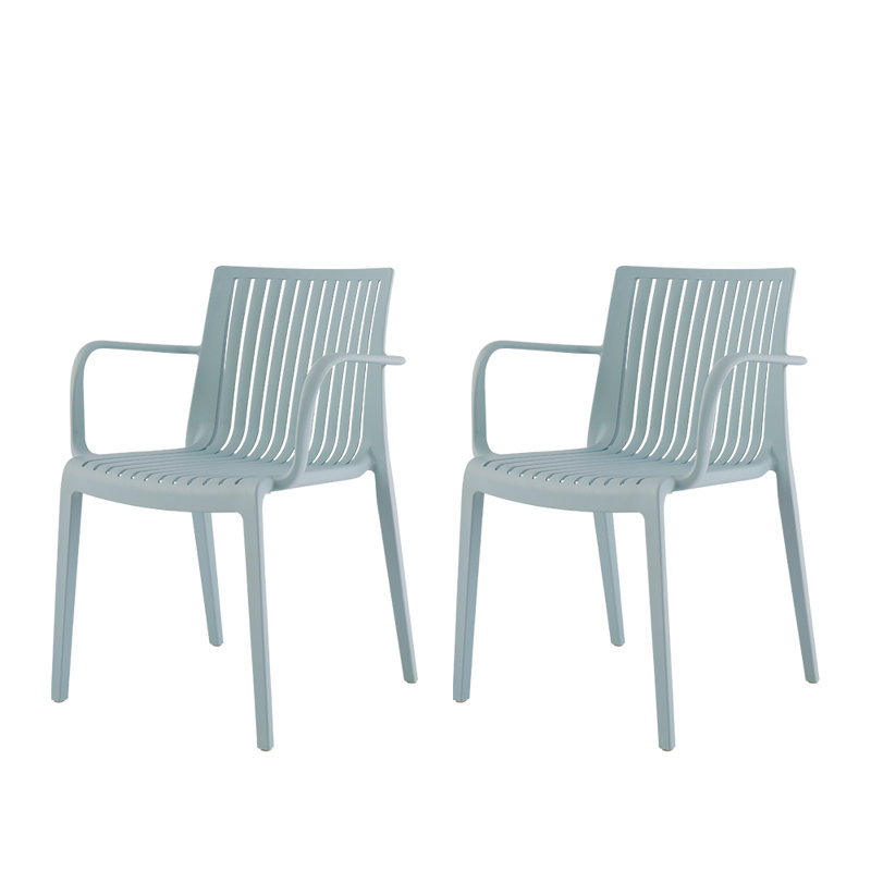 Outdoor Stacking Dining Armchair, Baby Blue