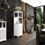 Armoire de rangement en bambou blanche A -Tall