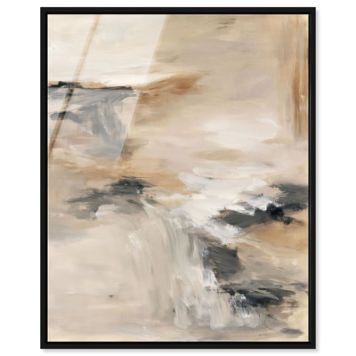 Desert Gale IV Framed Acrylic Print Boho Wall Decor by Art Remedy, Black Frame, 44 x 55