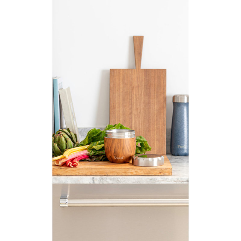 Wood Teakwood Water Bottle and Food Storage Container