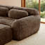 Tissu moelleux doux et moelleux de 114 po, canapé modulaire modulaire, conception ergonomique avec repose-pieds et coussins décoratifs, raccordement à boucle à compression complète pour étude, cinéma maison, chocolat-130596622-130596624