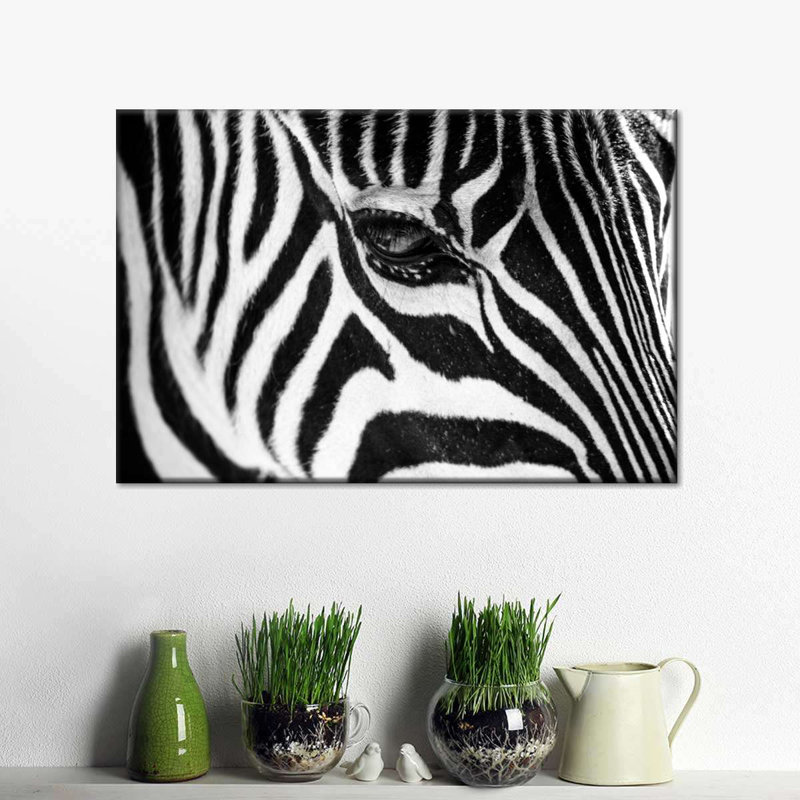 «Zebra Eye», reproduction sur toile, H 8 po x l 12 po x P 1 po
