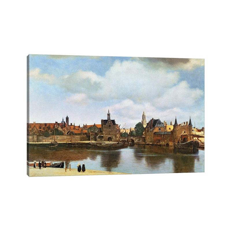 Vue de Delft, c. 1660-61 - Giclée sur toile tendue avec châssis, H 18 po x l 26 po