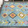 Bostwick Tribal Love Geometric Light Blue/Multi Rug