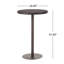 Table de bar d'extérieur, ronde 26 po - noyau en fer, fabriqué à la main pour l'assemblage de la construction Hardy, fait à la main