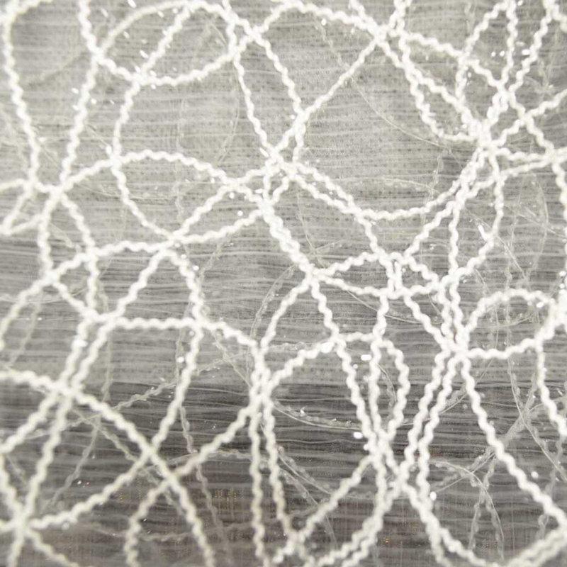 Tissu Flora, Blanc