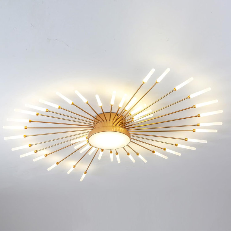 LED-Deckenleuchte Battistina, 51 cm, Gold