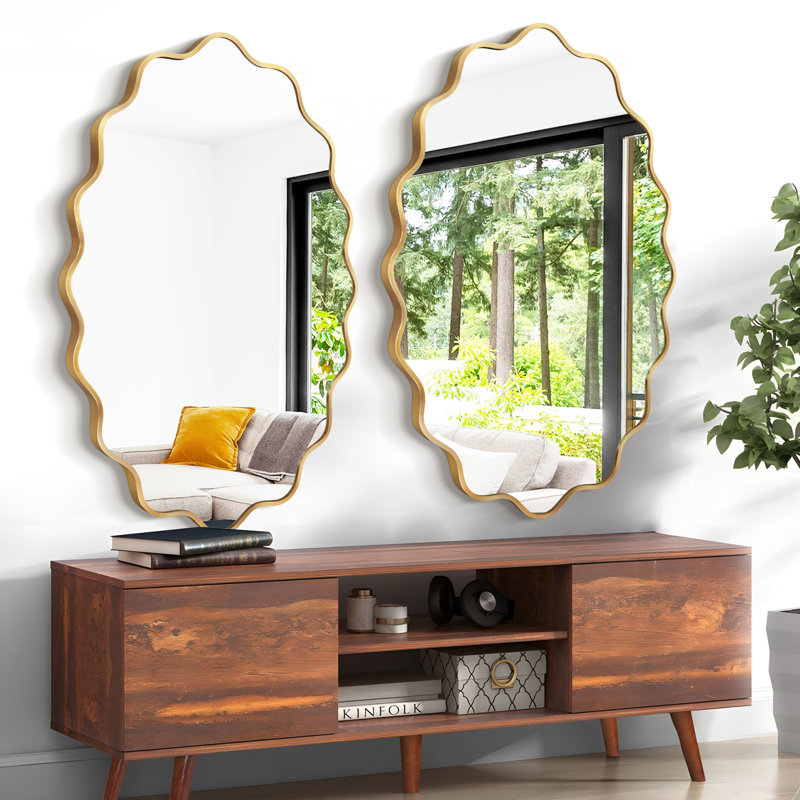 Wall Mirror, Gold, 36" x 24"