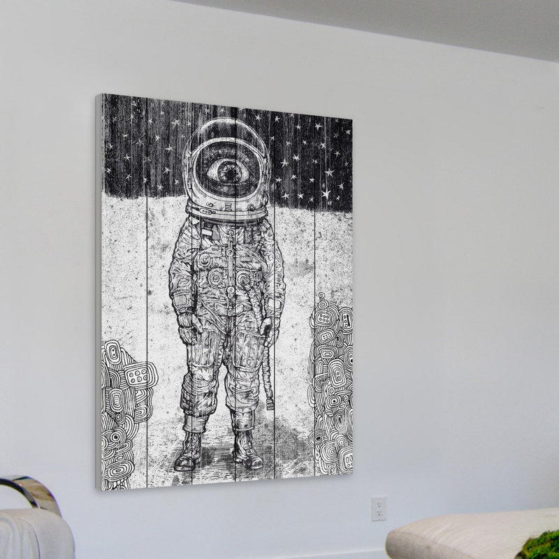 « a new world », reproduction d’art sur bois blanc, H 60 po x l 40po x P 1,5 po