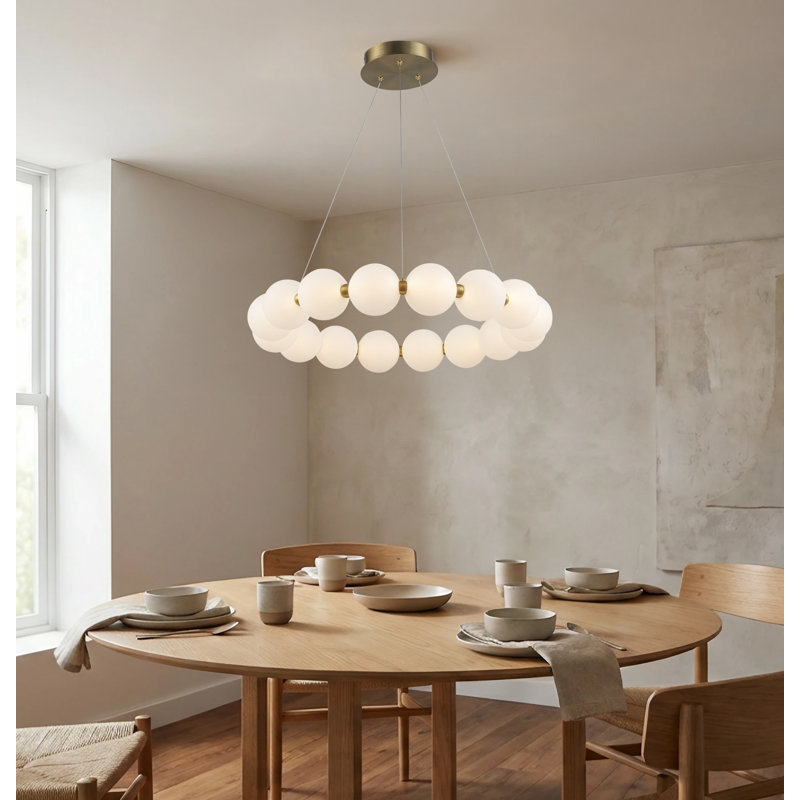 Minza 21-Light Chandelier, Or antique, H 103 po x l 25,75 po x P 25,75 po