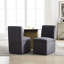 2 chaises de cuisine pivotantes avec fonction de rangement pratique. Confortable pour une utilisation quotidienne. Mousse haute densité. Gris foncé Bois massif à 360 degrés de 2 usages différents. Zone cachée. Revêtement en lin.-151415237