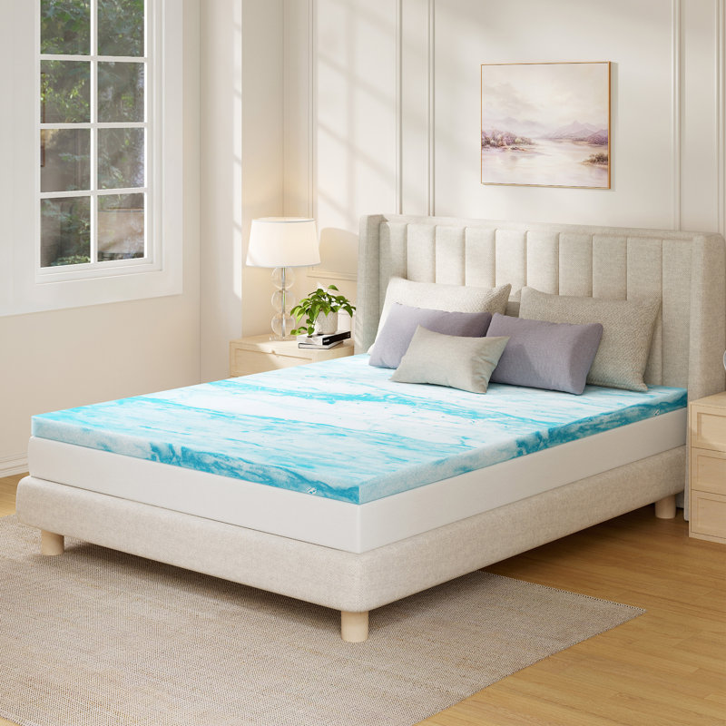 4" Gel Memory Foam Mattress Topper - Sleep by Wayfair™, Full, 4"