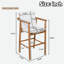 Set Of 2 Outdoor Bar Stools Chair With Backrest Arm And Webbing Seat