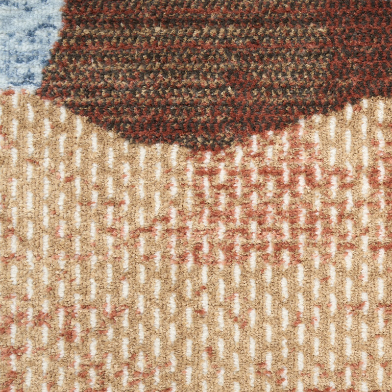 Colondro Blue Multicolor Modern Indoor Rug, Rectangle 5' x 7'