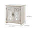 Meuble de rangement d'appoint autoportant, buffet en MDF, portes sculptées en miroir acrylique, étagère réglable, grand plateau, sangles anti-basculement, montage facile pour salon, entrée ou cuisine