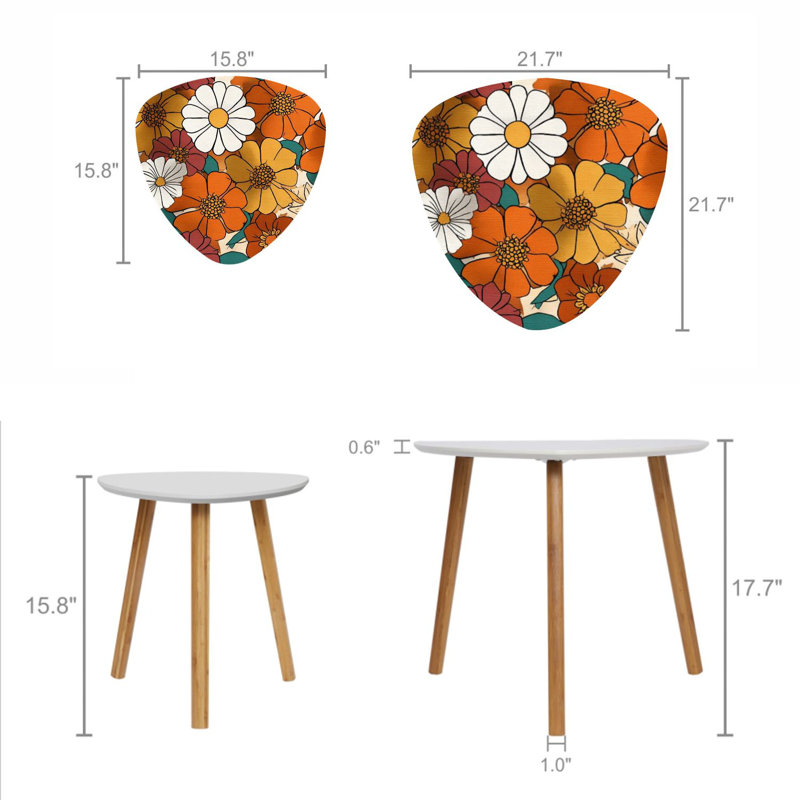 Ensemble de 2 tables basses gigognes Triangle