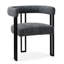 18" Seat Height Upholstered Tweed Dining Armchair-407900943