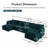 Hibbell Comfort U Shaped Couch With Reversible Chaise, Modular Large U-Shape Sectional Sofa, Double Extra Ottomans-110097906