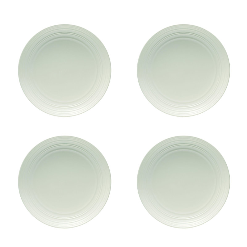 Mikasa Swirl Coupe 16 Piece Dinnerware Set, Service For 4, White