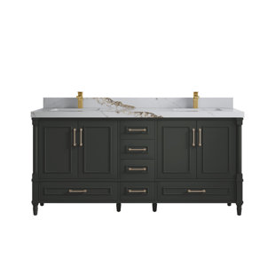 Aberdeen 72'' Double Bathroom Vanity with Top