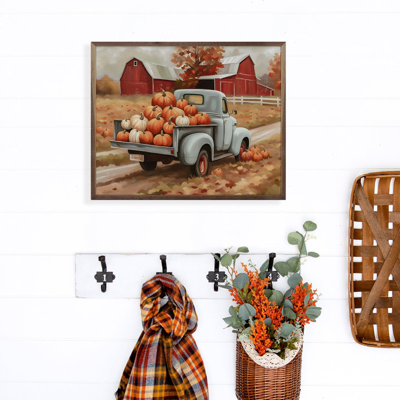 Pumpkin Harvest Truck, H 8 po x l 10 po