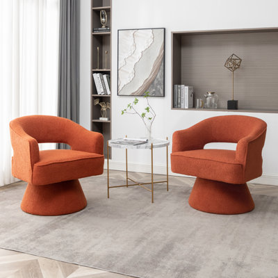 Fauteuil demi-tonneau pivotant de 28 po Kenzlee