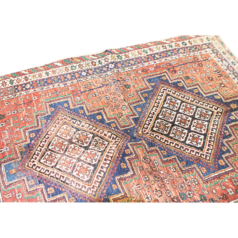Hand Knotted Wool Area Rug in Multi