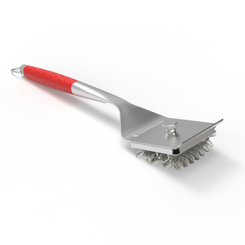 Kamado Joe Outils de gril - Brosse de nettoyage de gril avec grattoir