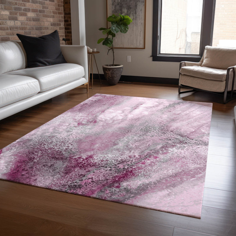 Kyrie Washable Abstract Indoor / Outdoor Rug, Rectangle 9' x 12'