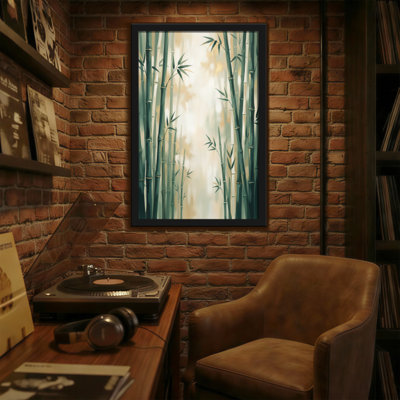 «Abstract Bamboo Forest Peaceful Nature», reproduction d'art abstraite