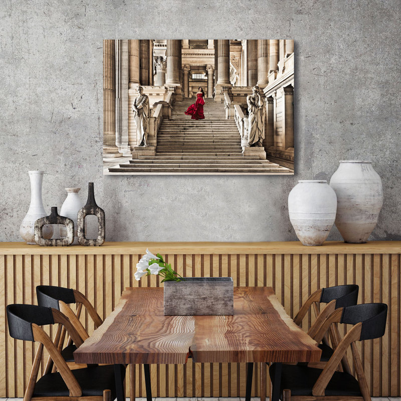3AP6114 Dame À L'escalier by Haute Photo Collection - Wrapped Canvas Art Prints, 60cm H x 80cm W x 4cm D