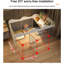 Parc pour animaux avec tablette de rangement - aire de jeu pour animaux avec rangement, pliable et portable-508927707