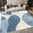 1PC Modern Minimalist Abstract Geometric Watercolor Blue & Beige Drop Pattern area rugs for Living Room, Soft and Comfortable, Suitable for all seasons, easy-to-maintain, machine washable Indoor floor mat,-129131884