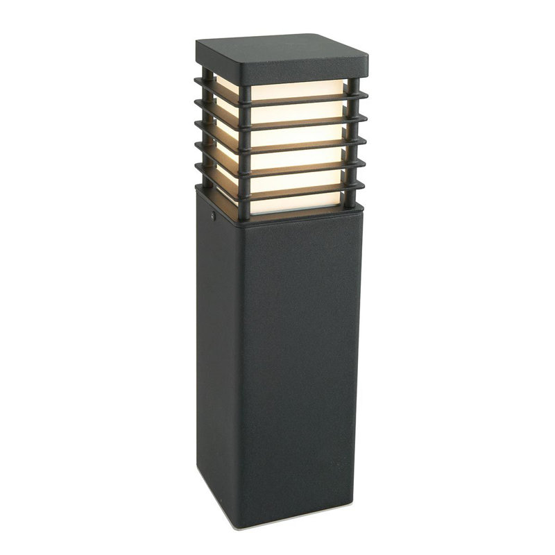 Halstone Transparent Bollards, Black, 490cm H x 120cm W x 120cm D