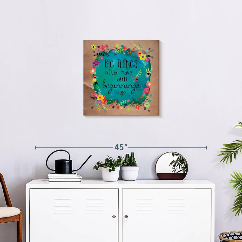 Tergel Inspiration Big Things Small Beginnings, H 20 po x l 20 po