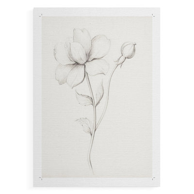 Reproduction florale rétro - impression de toiles seulement - non encadrée