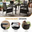 Ensemble de 2 chaises de salle à manger d'extérieur en aluminium et rotin pour terrasse avec coussins amovibles-120698855